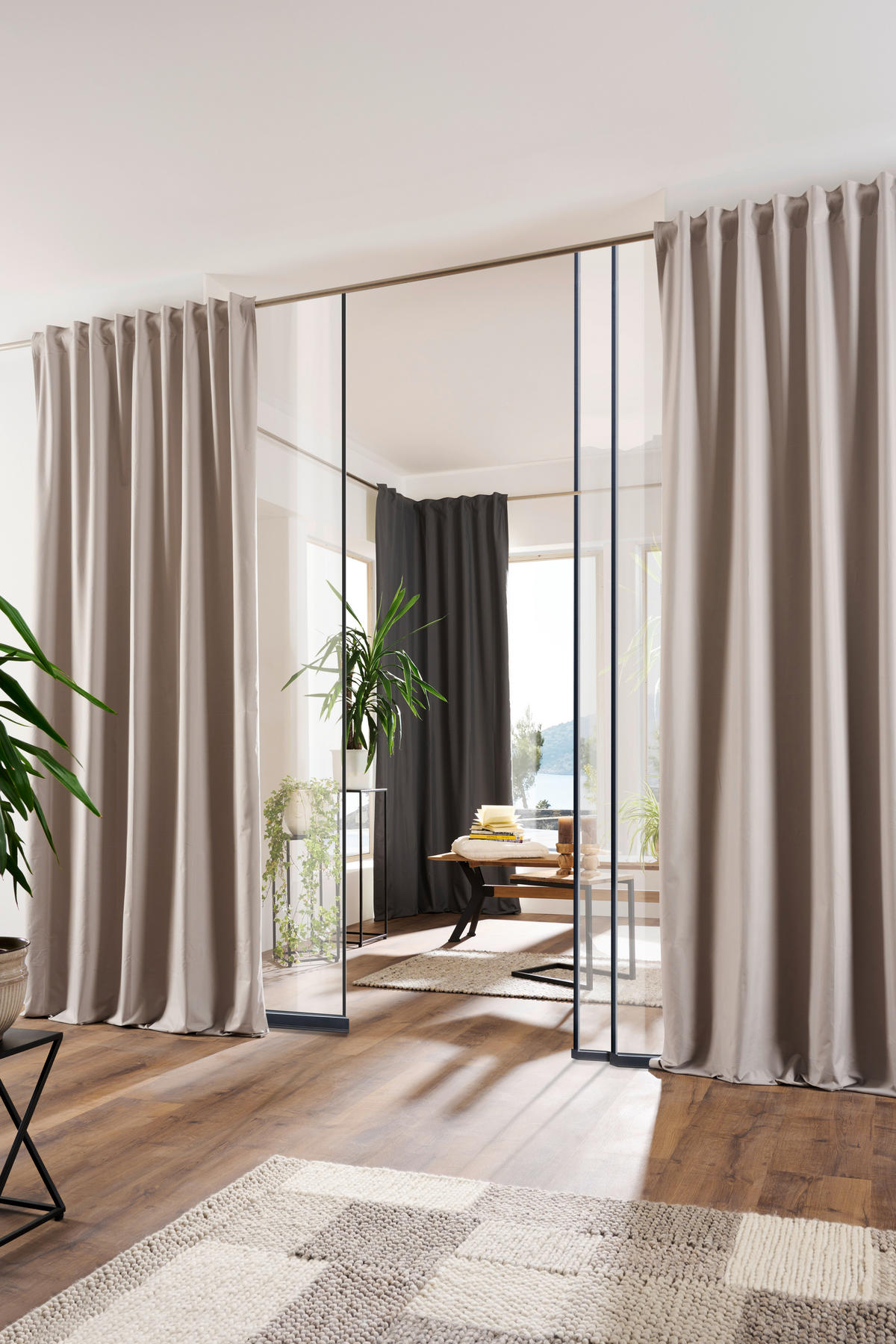 GARDINLÄNGD black-out (mörkläggande)  - sandfärgad, Basics, textil (135/300cm) - Esposa