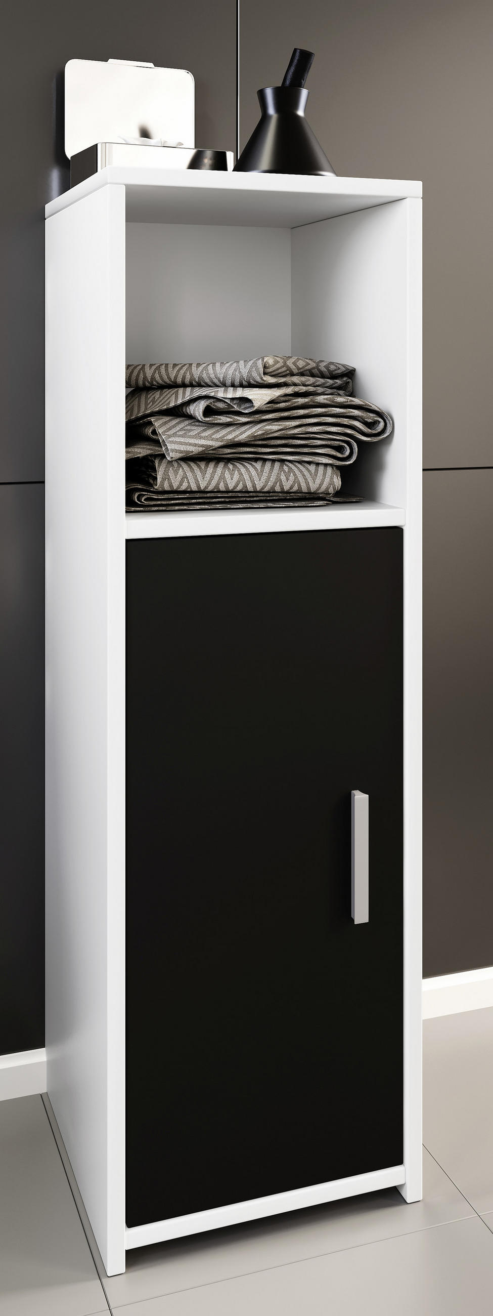 MIDISCHRANK 30/95,3/30 cm - Schwarz/Weiß, MODERN, Holzwerkstoff (30/95,3/30cm) - MID.YOU