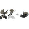 KINDERWAGENSET  Smile 5Z Set  Urban Olive  - Olivgrün/Grau, Basics, Textil/Metall (57/112/97,7cm) - Britax Römer