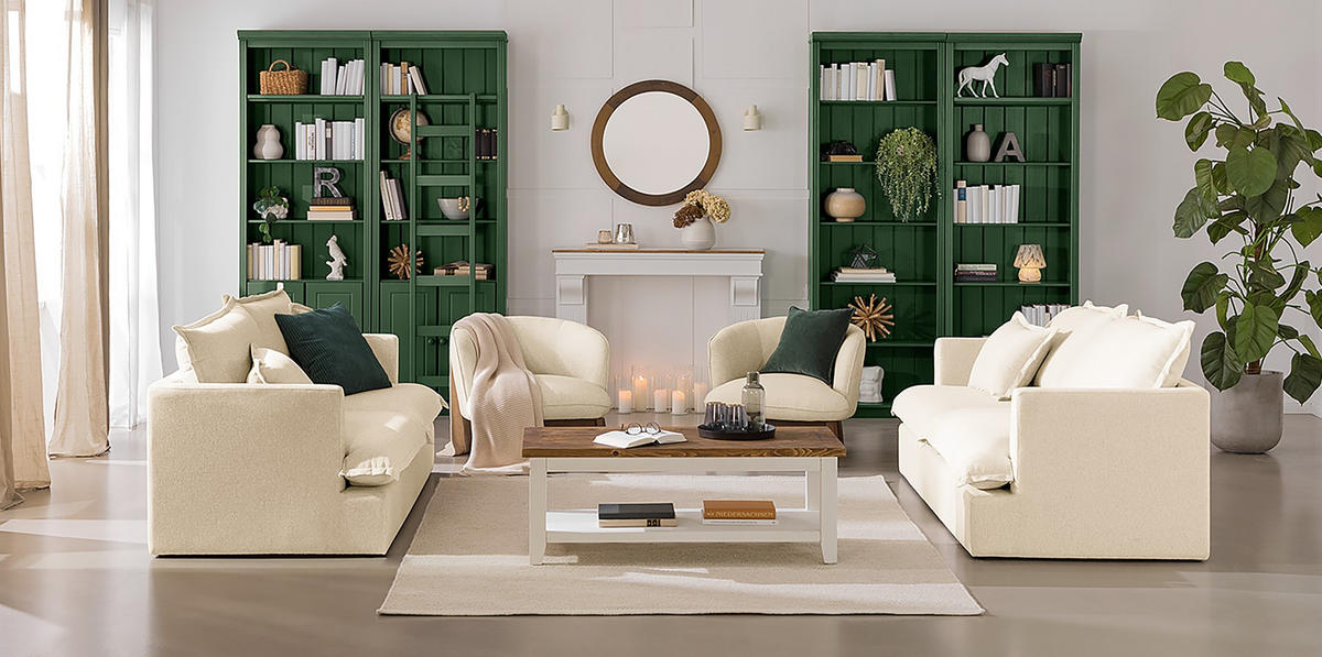 ANSTELLLEITER - Grün, Design, Holz (36/188/6cm) - Livetastic