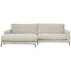 ECKSOFA in Cord Naturfarben, Beige  - Beige/Schwarz, Design, Textil/Metall (190/272cm) - Lomoco