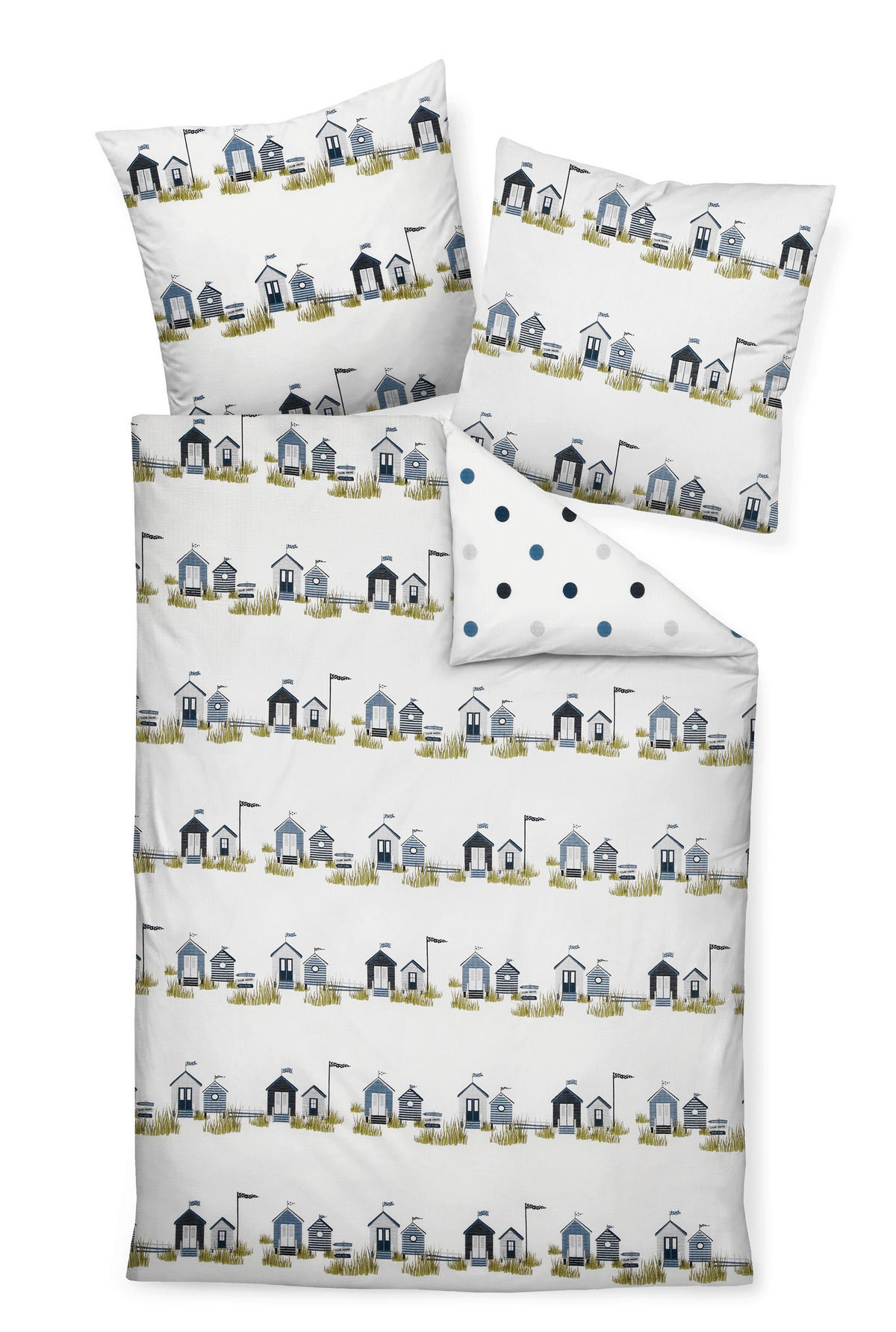 BETTWÄSCHE TANGO Seersucker 155/220 cm  - Blau, Basics, Textil (155/220cm) - Janine