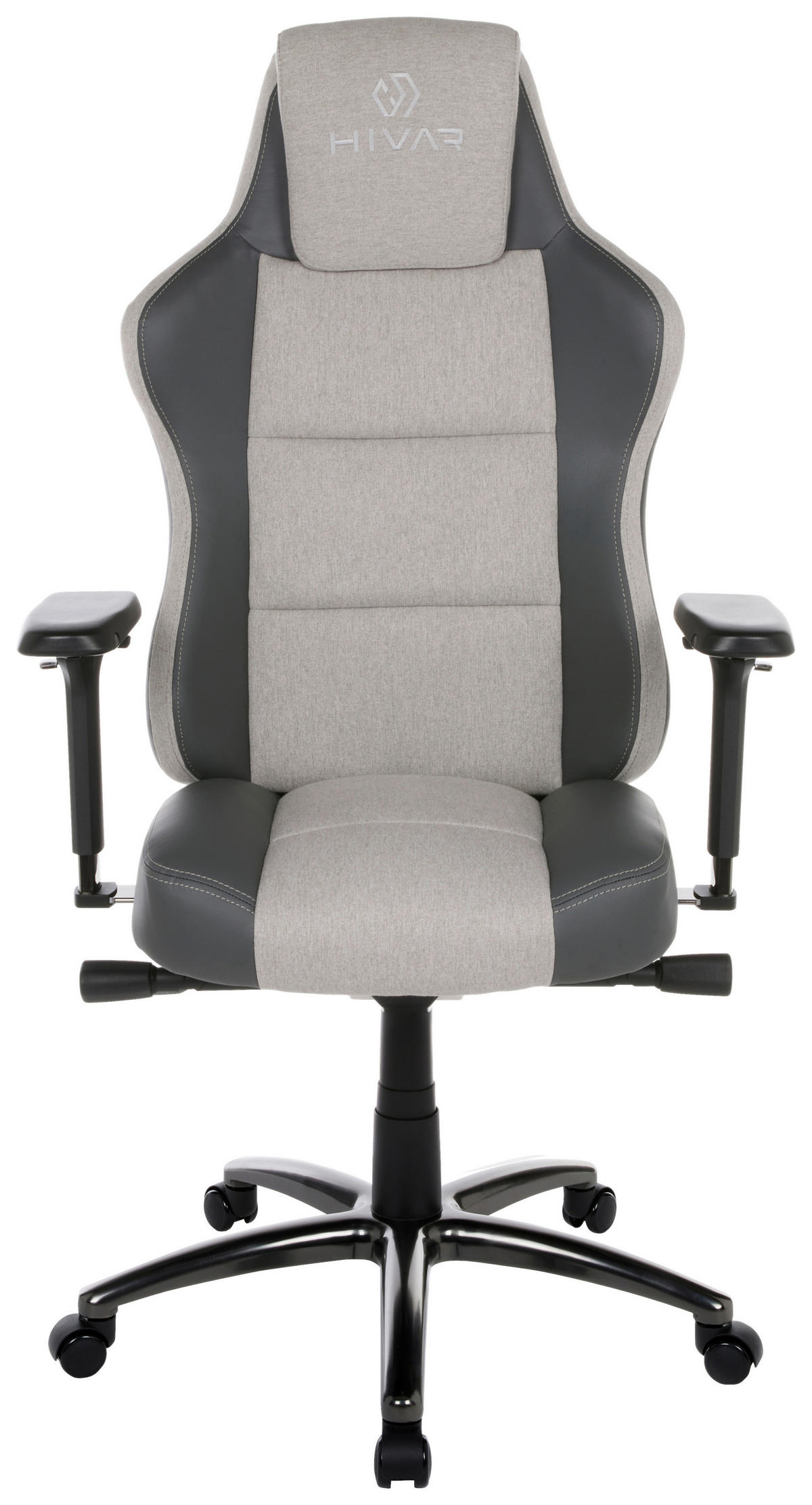EQLIPSE Cloud Obsidian Anthrazit, Grau, Hellgrau, Schwarz Hochglanz Metall, Textil   - Schwarz Hochglanz/Anthrazit, LIFESTYLE, Textil/Metall (79/142/77cm) - HIVAR