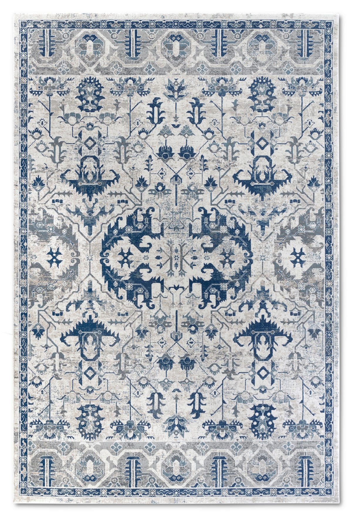 FLACHWEBETEPPICH 160/235 cm Kollektion 1869 Blau, Creme  - Blau/Creme, Design, Kunststoff/Textil (160/235cm) - Villeroy & Boch