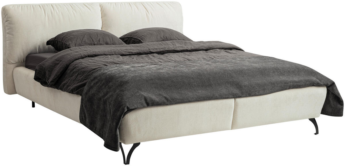 PAT TAPIțAT, bej - bej/negru, Modern, lemn/metal (160/200cm) - Esposa