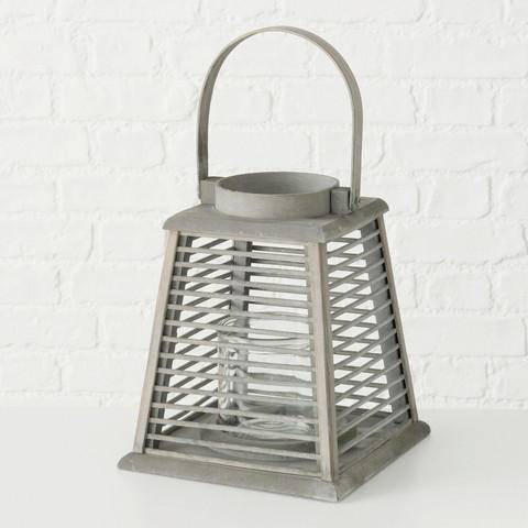 Windlicht Holz Braun Ø 21 Cm