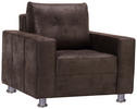 SESSEL Lederlook Dunkelbraun    - Chromfarben/Dunkelbraun, MODERN, Kunststoff/Textil (95/73-86/88cm) - Livetastic