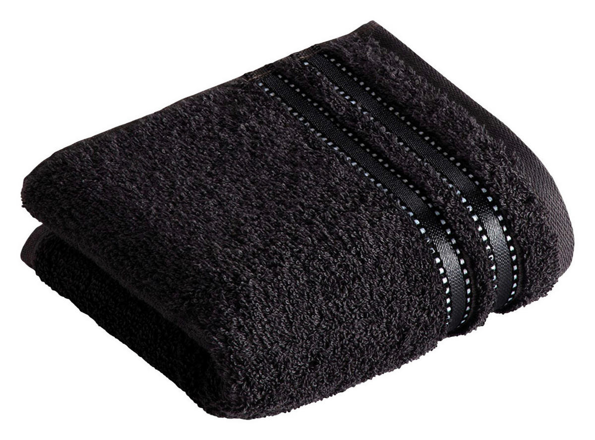 VENDÉGTÖRÖLKÖZŐ 30/50 cm fekete  - fekete, Design, textil (30/50cm) - Vossen