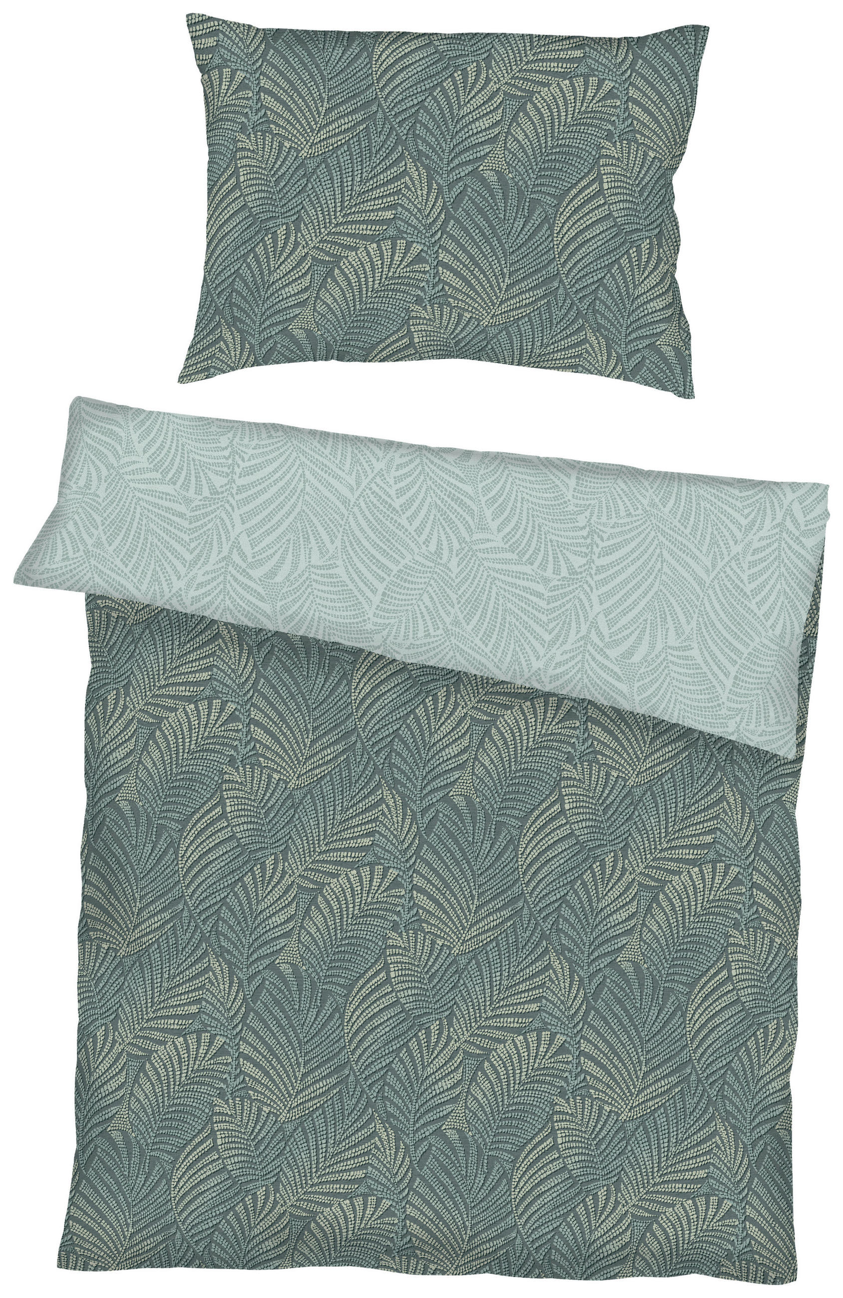 BETTWÄSCHE Ventura Makosatin 140/200 cm  - Mintgrün, Design, Textil (140/200cm) - Kaeppel