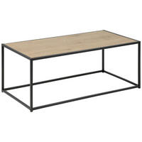 Couchtisch in Eichefarbe in Metall, Holzwerkstoff 100/50/40 cm  - Eichefarben/Schwarz, Trend, Holzwerkstoff/Metall (100/50/40cm) - MID.YOU