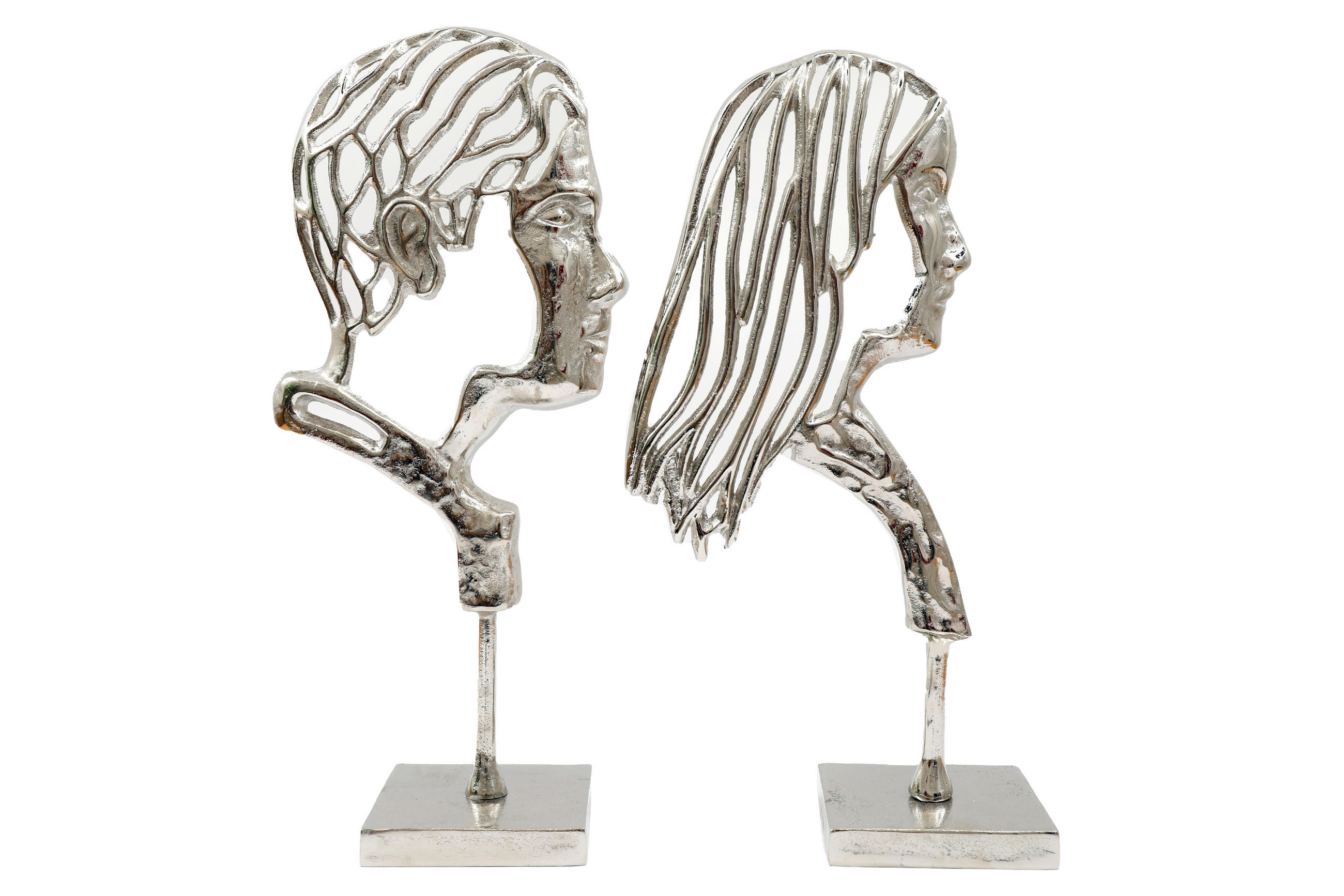 SOCHA - strieborná, Basics, kov (29/14.5/51cm)