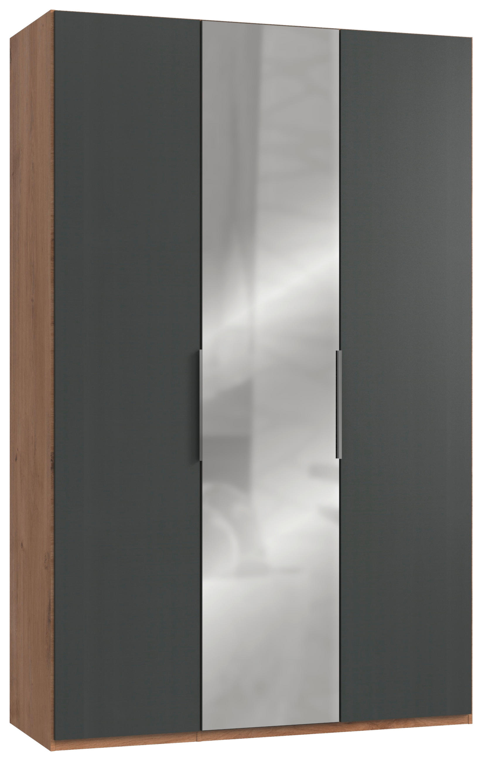 Dulap Cu Uși Rotative, 150/236/58 cm, grafit, culoare lemn stejar