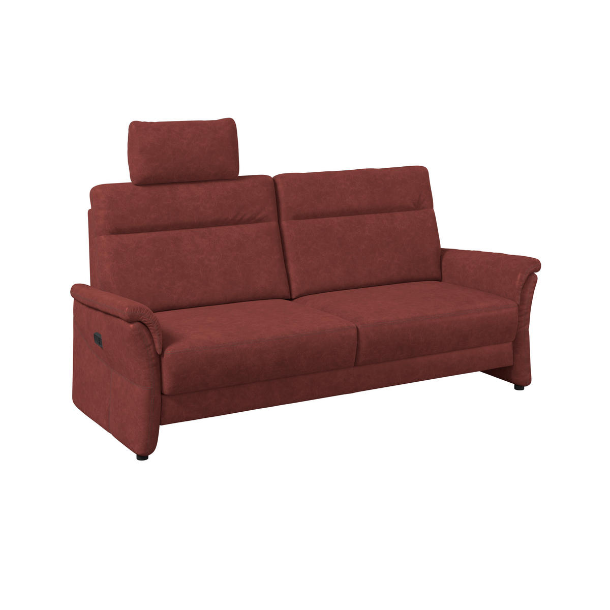 3,5-SITZER - Rotbraun/Schwarz, Konventionell, Kunststoff/Textil (205/98/91cm) - Elegando