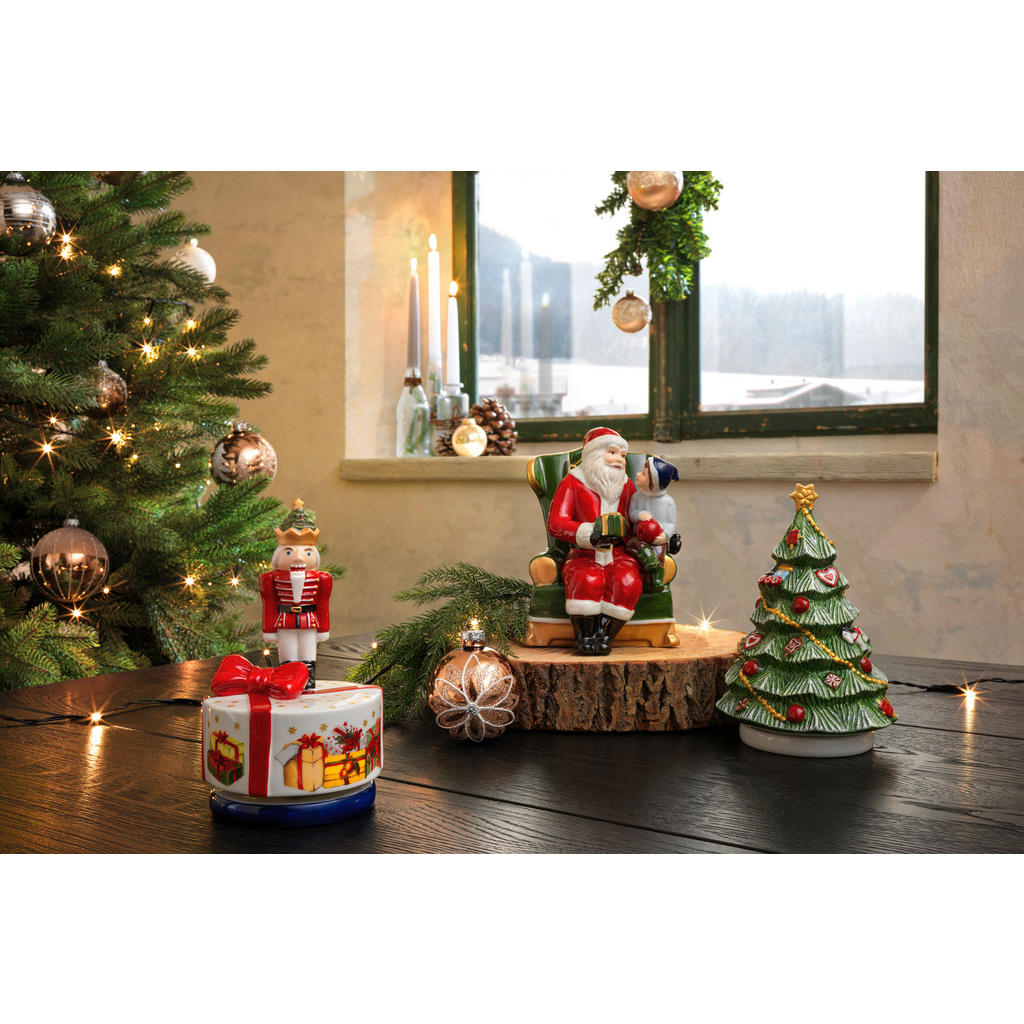 Thumbnail - Villeroy & Boch Dekospieluhr Nostalgic Melody, Grün, Keramik, 16 cm, Dekoration, Weihnachtsdekoration, Winterdeko