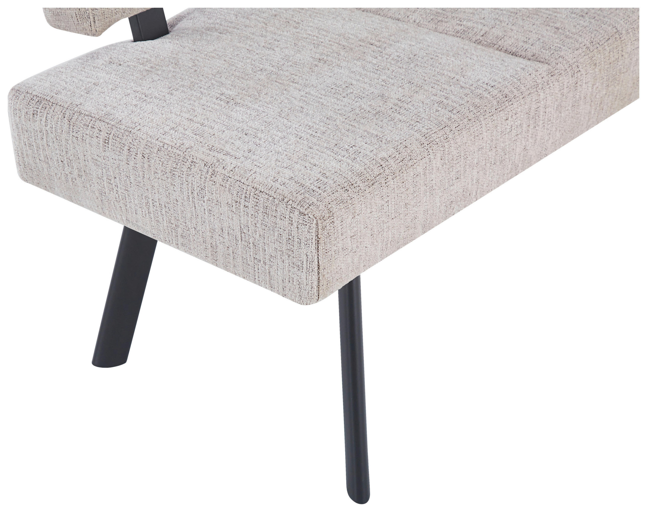 SITZBANK in Metall, Textil Beige  - Beige/Schwarz, KONVENTIONELL, Textil/Metall (140/88/62cm) - MID.YOU