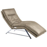 LIEGE in Echtleder Graubraun  - Chromfarben/Graubraun, Basics, Leder/Metall (75/91/170cm) - Chilliano