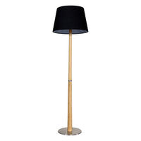 STEHLEUCHTE Timber 40/150 cm   - Eiche Bianco/Schwarz, Natur, Holz/Textil (40/150cm) - Brilliant