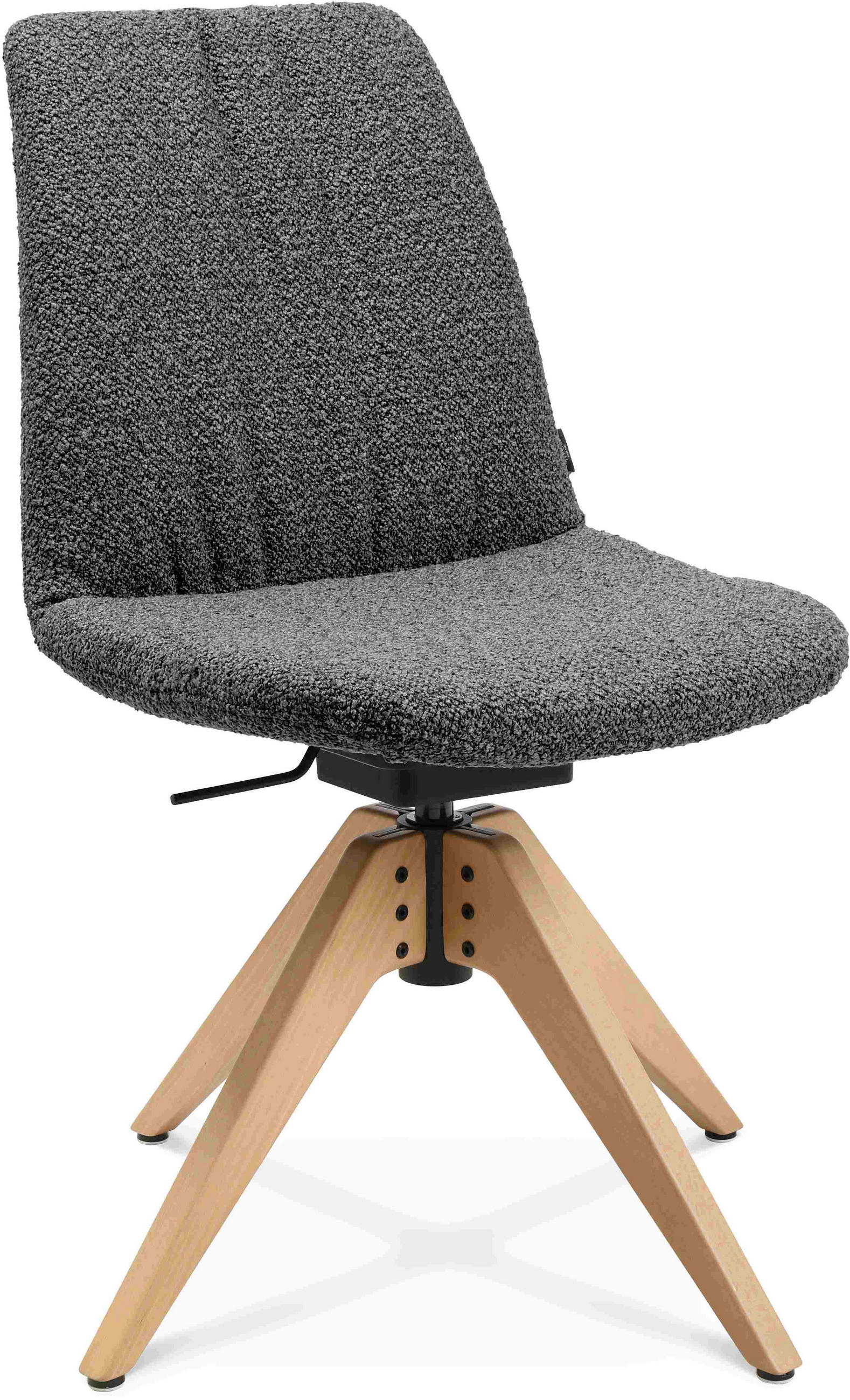 STUHL  in Flachgewebe  - Eichefarben/Grau, Design, Holz/Textil (46/82,5-85,25/55cm) - Johann Jakob