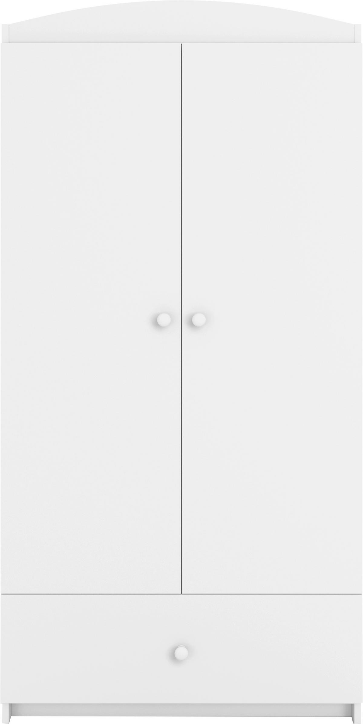 DETSKÁ ŠATNÍKOVÁ SKRIŇA  - biela, Modern, kompozitné drevo/plast (90/190/58cm) - MID.YOU