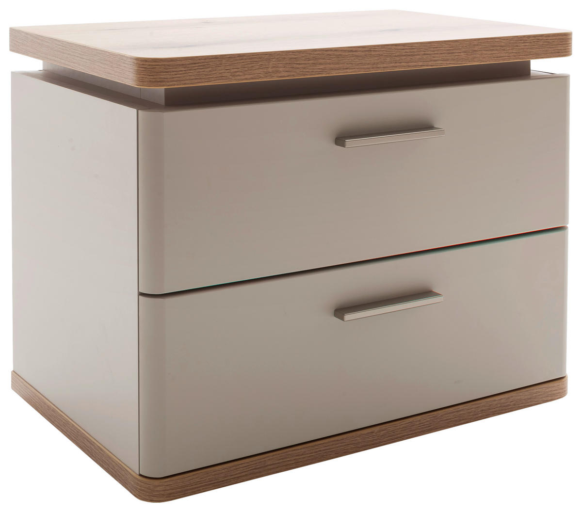 NACHTSCHRANK 60/48/41 cm  - Kaschmir/Eichefarben, Design, Holzwerkstoff/Metall (60/48/41cm) - Venda