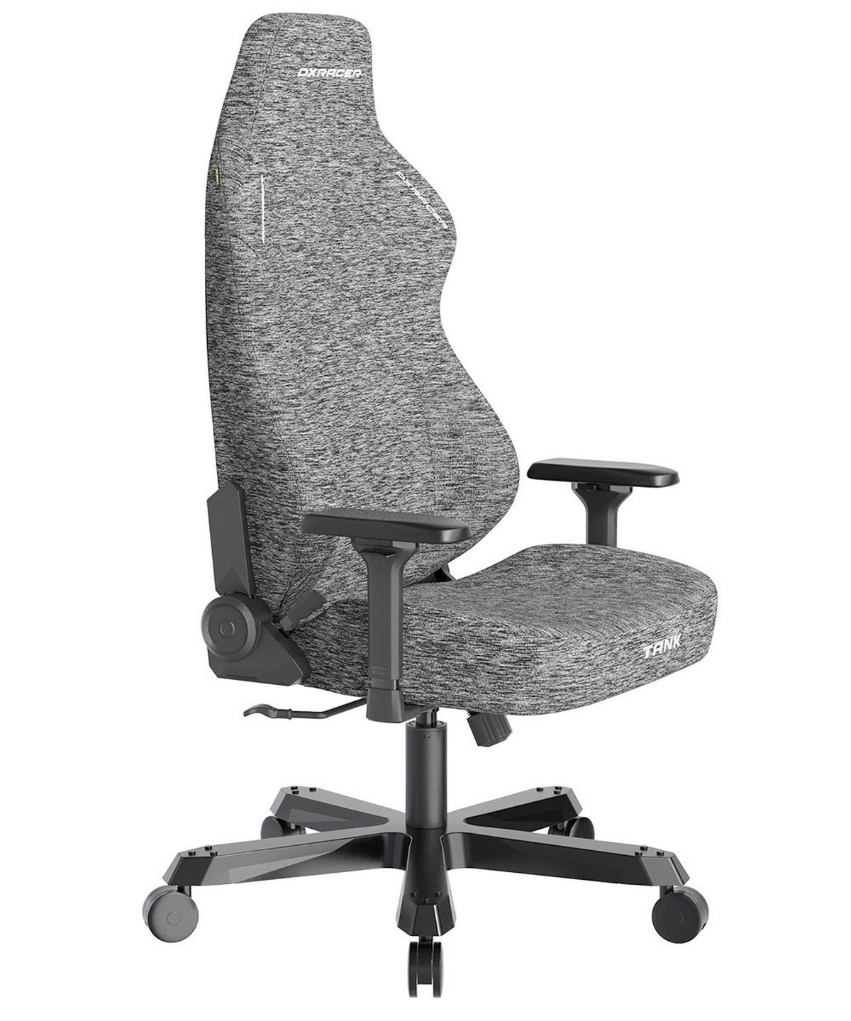GAMINGSTUHL Grau Metall, Textil   - Schwarz/Grau, KONVENTIONELL, Textil/Metall (80/138,5-148/60cm) - Dxracer