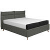 POLSTERBETT 180/200 cm  Grau  - Graublau/Buchefarben, Konventionell, Holz/Textil (180/200cm) - Tempur
