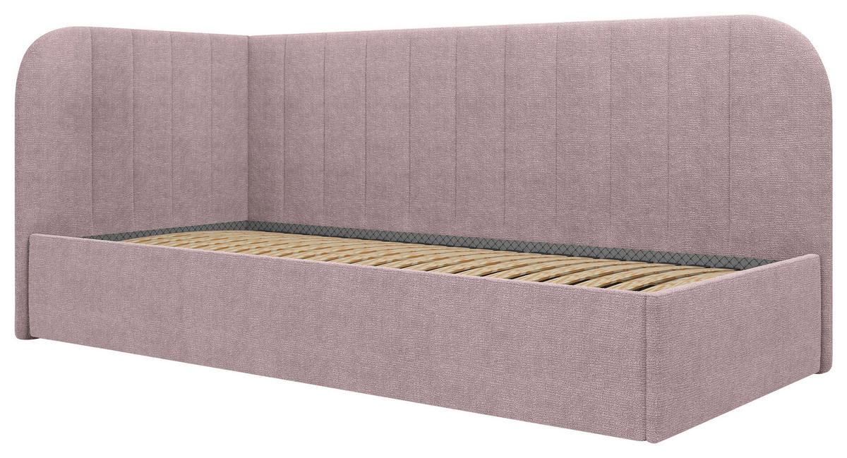 POLSTERBETT 90/200 cm  Rosa  - Schwarz/Rosa, Modern, Holz/Holzwerkstoff (90/200cm) - MID.YOU