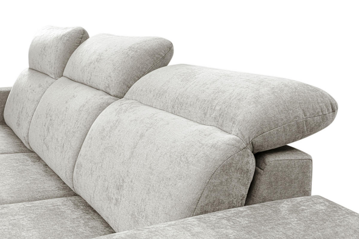 ROHOVÁ SEDAČKA, textil, slonovinová - černá/slonovinová, Basics, kov/textil (191/264cm) - Livetastic