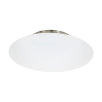 STROPNÉ LED SVIETIDLO, 43,5/13 cm  - biela/niklová, Design, kov/plast (43,5/13cm) - Eglo