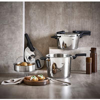 SCHNELLKOCHTOPF VITAQUICK® GLOSSY 4.5 L  - Silberfarben, Basics, Metall (22cm) - Fissler
