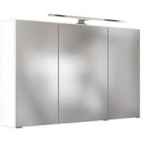 SPIEGELSCHRANK 100/66/20 cm  - Chromfarben/Weiß, Design, Glas/Holzwerkstoff (100/66/20cm) - Held