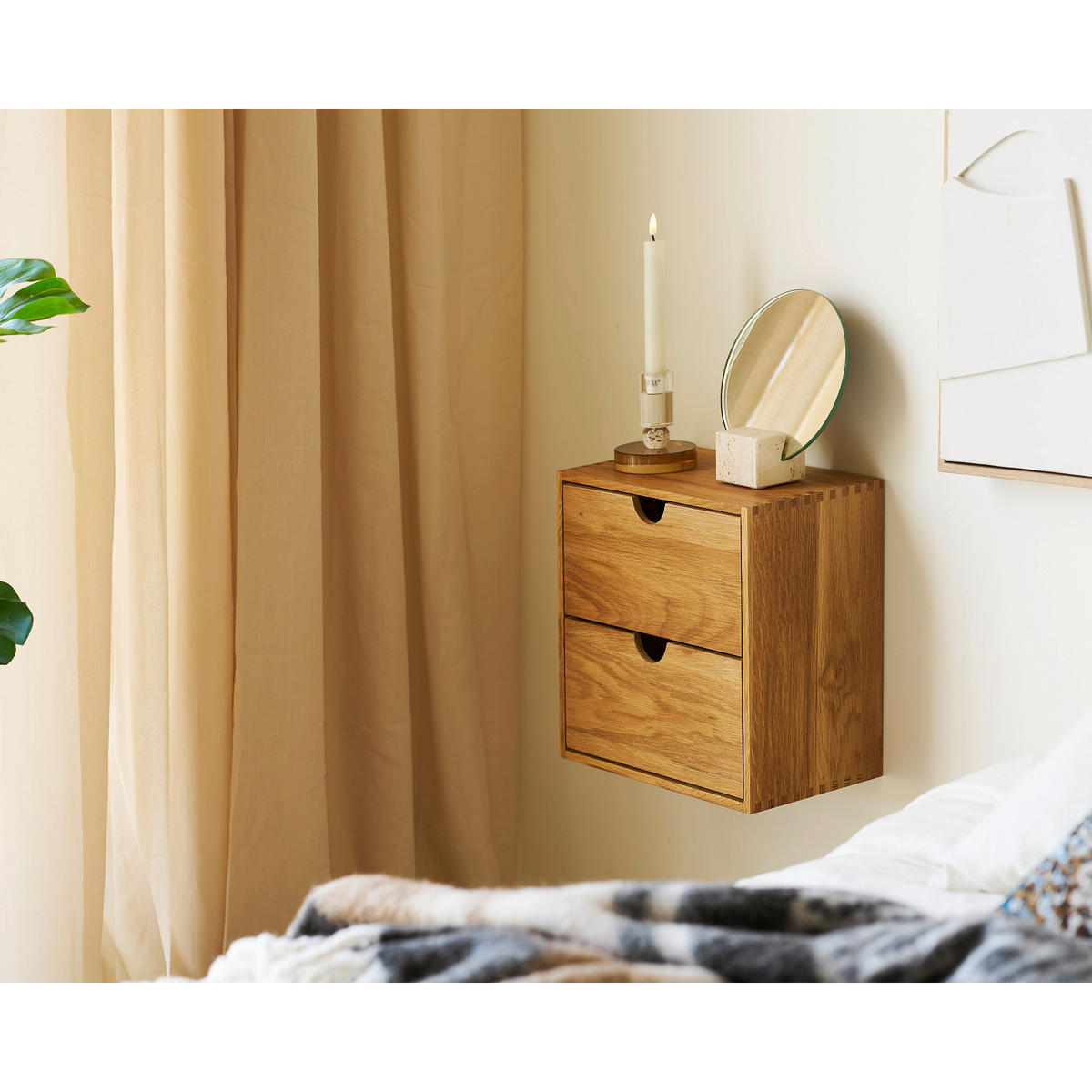 WANDREGAL  - Eichefarben, Basics, Holz (30/18/30cm)