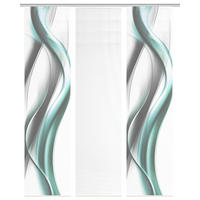 FLÄCHENVORHANG  3 Stück  blickdicht  60/260 cm   - Weiß/Grau, Design, Textil (60/260cm)