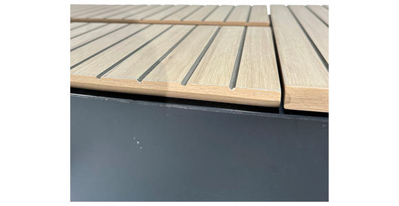 LOWBOARD LINO in 150/50/40 cm - Eichefarben/Schwarz, Design, Holzwerkstoff/Metall (150/50/40cm) - Xora