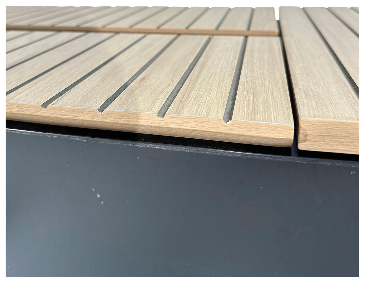 LOWBOARD LINO  in 150/50/40 cm  - Eichefarben/Schwarz, Design, Holzwerkstoff/Metall (150/50/40cm) - Xora