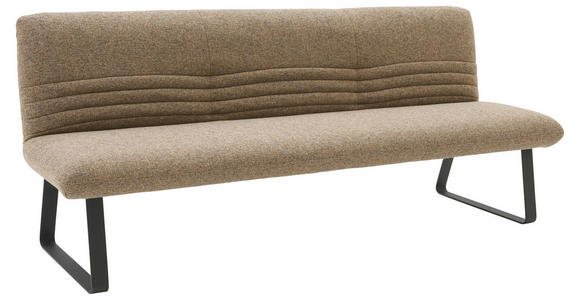 SITZBANK 221/90/70 cm  in Rostfarben, Cognac  - Rostfarben/Cognac, Design, Textil/Metall (221/90/70cm) - Dieter Knoll