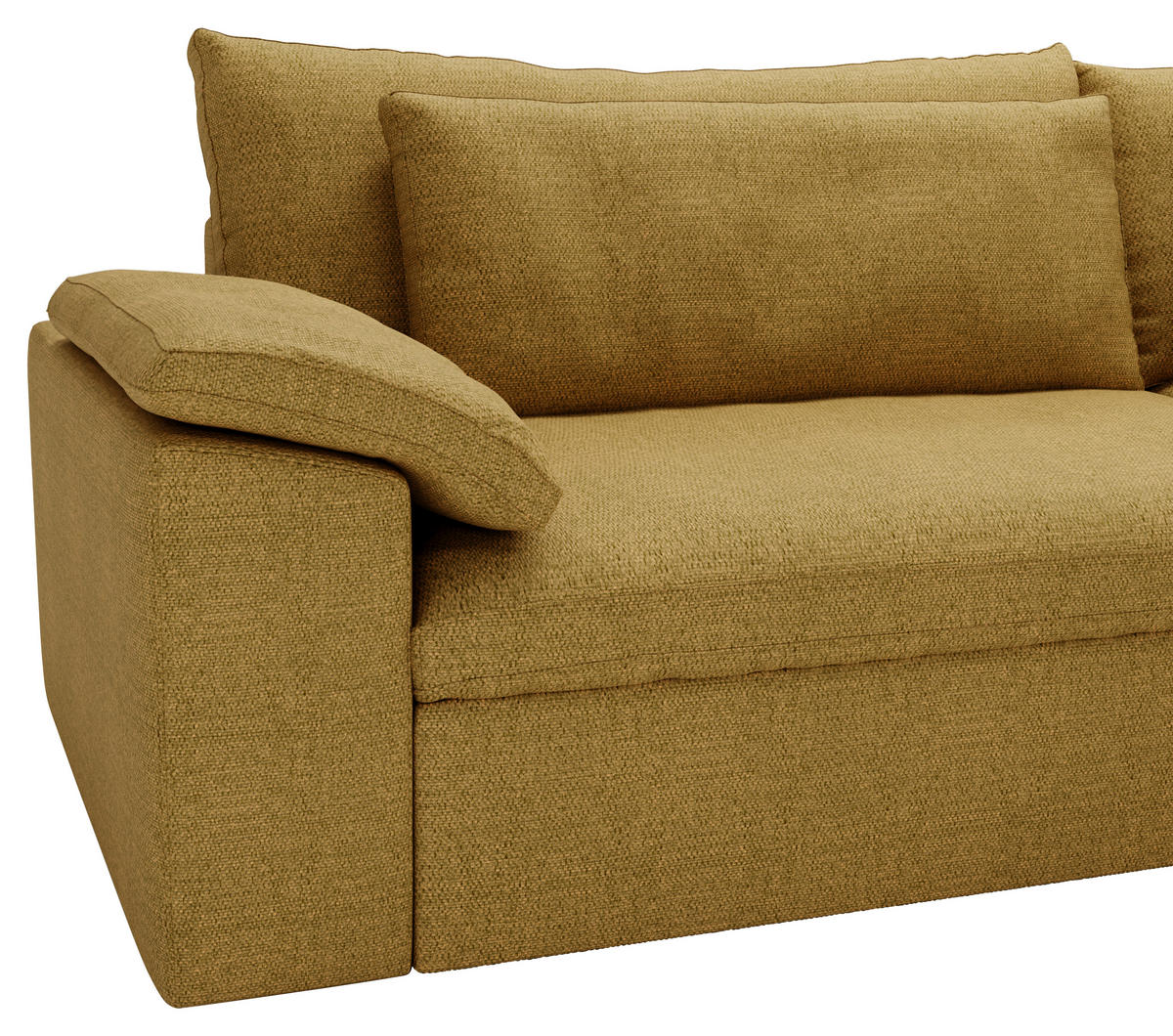 ECKSOFA  in Webstoff Currygelb  306/198 cm  - Currygelb/Schwarz, MODERN, Kunststoff/Textil (306/198cm) - Carryhome