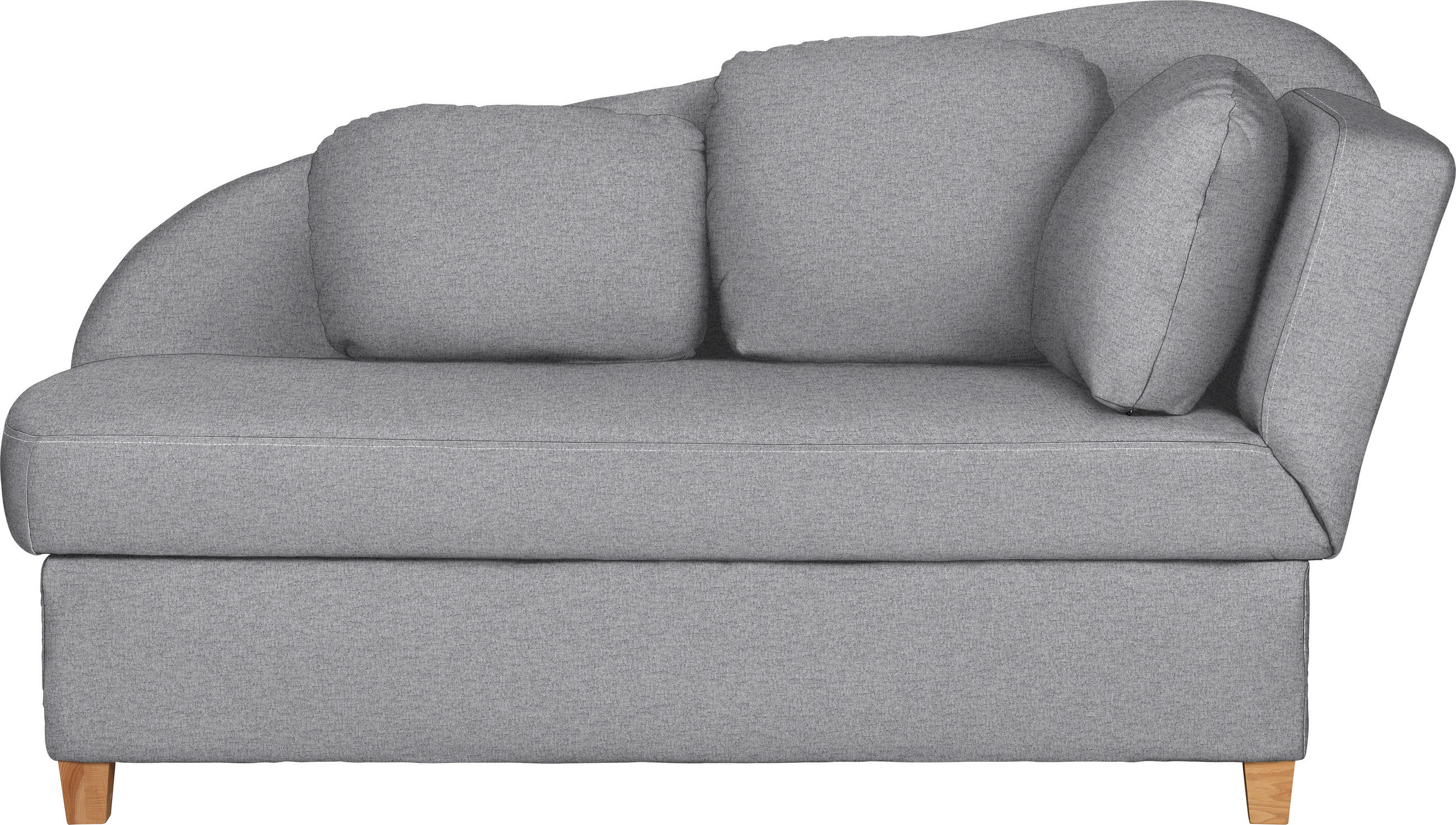 LIEGE in Flachgewebe Grau  - Grau, LIFESTYLE, Holz/Textil (180/97/85cm) - Novel