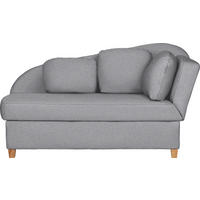 LIEGE in Flachgewebe Grau  - Grau, LIFESTYLE, Holz/Textil (180/97/85cm) - Novel