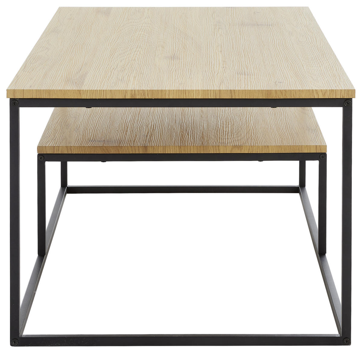 Couchtisch Sun in Metall, Holzwerkstoff 110/60/45 cm  - Eichefarben/Schwarz, Modern, Holzwerkstoff/Metall (110/60/45cm) - MID.YOU