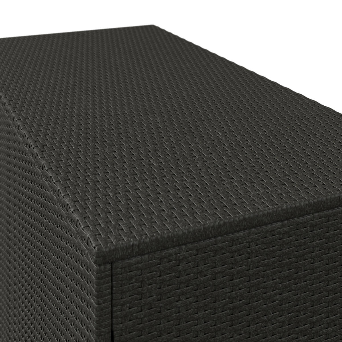  KISSENBOX 124/65/58 cm Metall, Kunststoff, Textil Grau  - Grau, Design, Kunststoff/Textil (124/65/58cm) - Ambia Garden