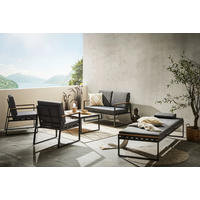 GARTENLIEGE 190/40/75 cm  - Anthrazit/Grau, MODERN, Kunststoff/Textil (190/40/75cm) - Ambia Garden