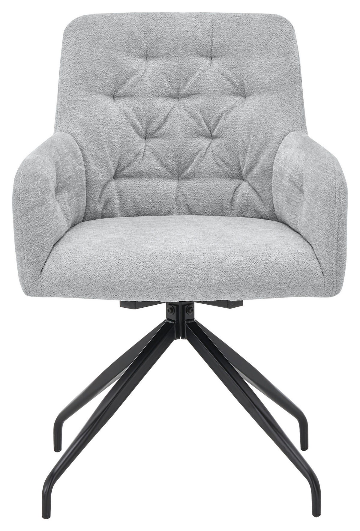 ARMLEHNSTUHL  in Eisen  - Hellgrau/Schwarz, Design, Kunststoff/Metall (60,5/85/64cm) - SetOne by Musterring