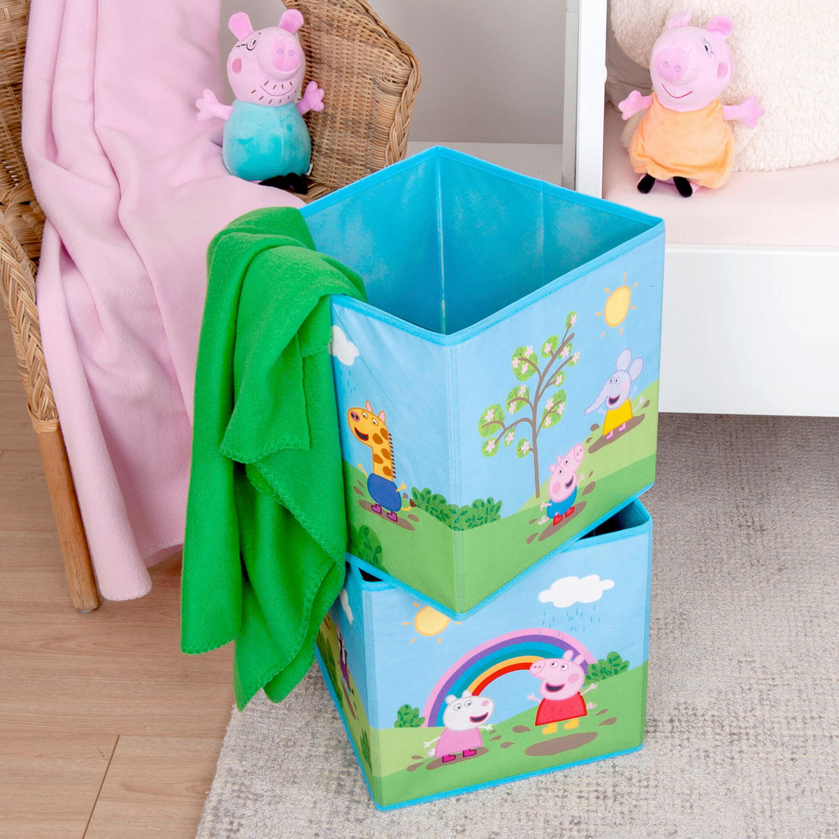 AUFBEWAHRUNGSBOX Peppa Pig  - Hellblau, Basics, Textil (30/30/30cm) - Herding