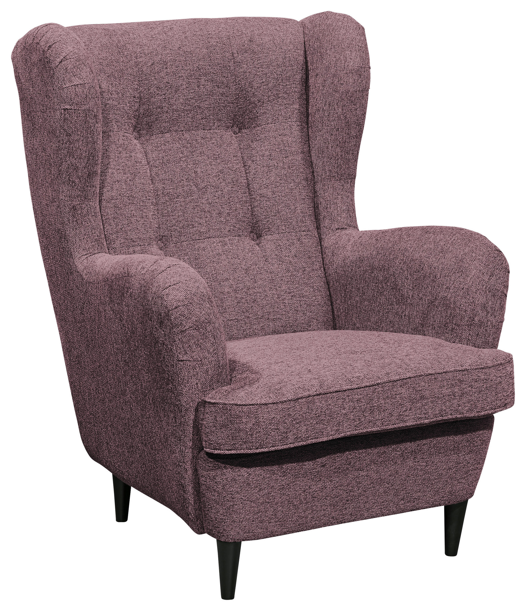 MID.YOU KŘESLO UŠÁK, textil, kompozitní dřevo, lilková