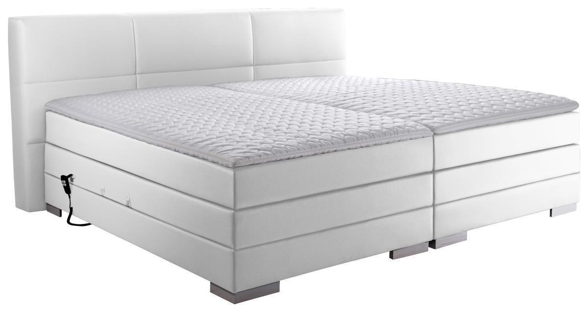 Boxspringbett 'prinz' H2 200/200 cm in Weiß