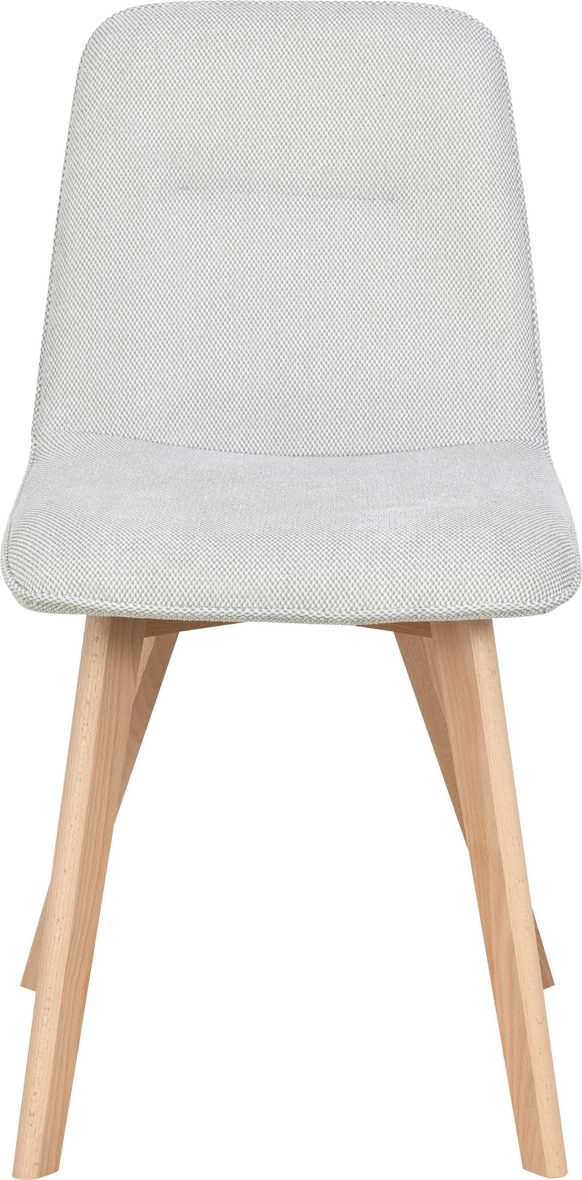 STUHL   Leinenoptik  Buchefarben, Hellgrau  - Buchefarben/Hellgrau, Modern, Holz/Textil (45/88/54cm) - Stylife
