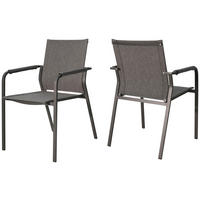 STAPELSESSEL Metall Schwarz  - Weiss/Schwarz, Modern, Metall