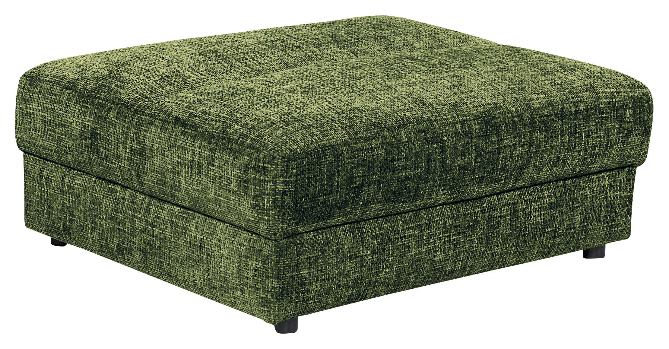 HOCKER Webstoff Dunkelgrün  - Dunkelgrün/Schwarz, KONVENTIONELL, Kunststoff/Textil (114/43/84cm) - MID.YOU