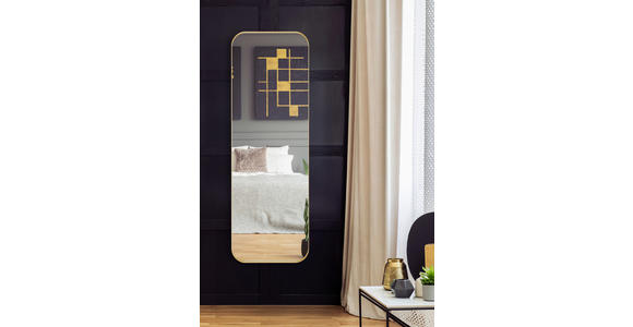 WANDSPIEGEL 50/150/2,8 cm  - Goldfarben, Trend, Glas/Metall (50/150/2,8cm) - Boxxx